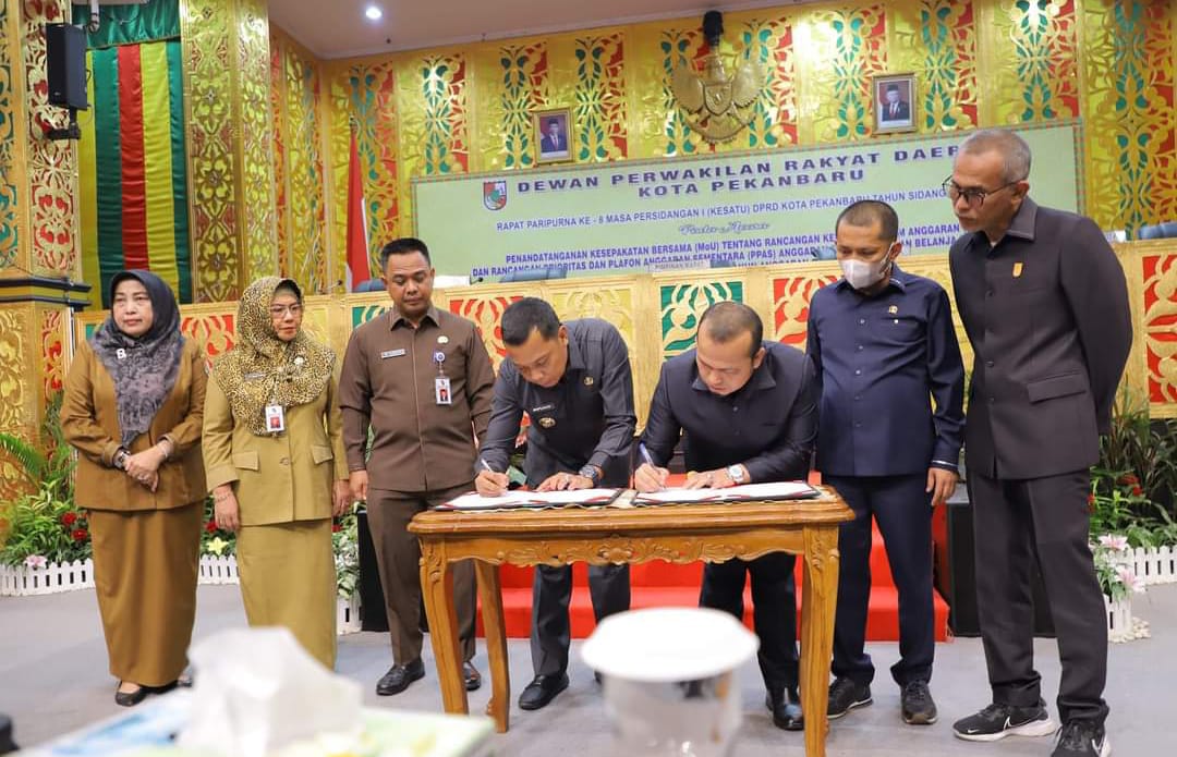 DPRD Pekanbaru Gelar Paripurna MoU KUA-PPAS R-APBD 2023